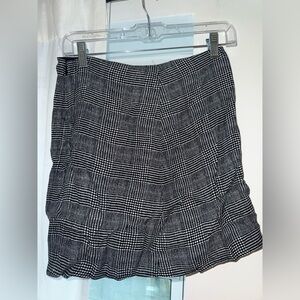 Reformation Black and White Checkered Pencil Skirt